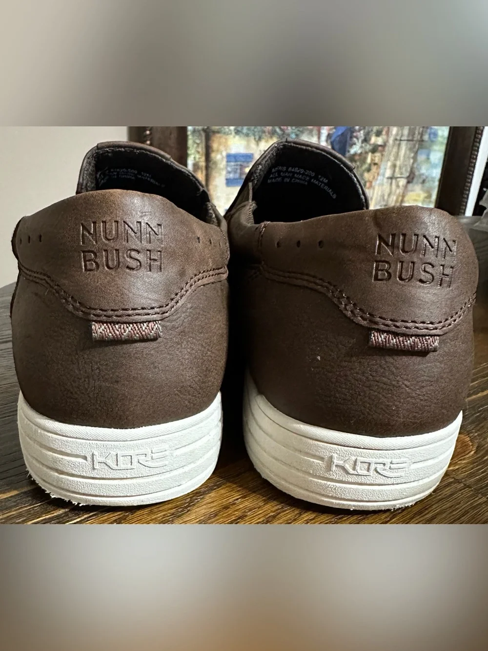Nunn Bush Brown  Slip-On Sneakers with White Sole
